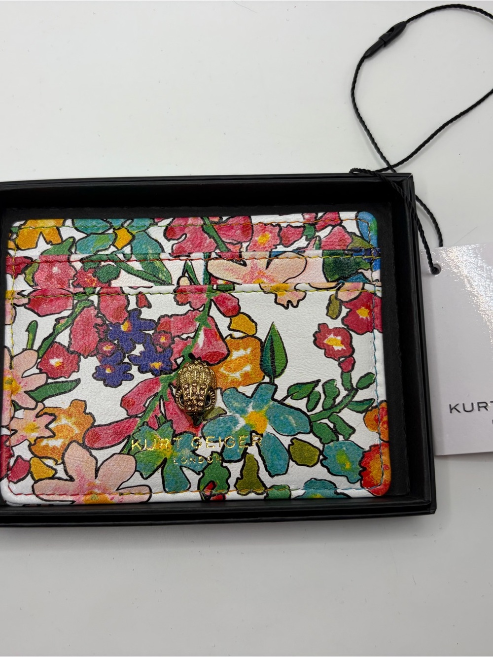 Kurt Geiger Floral Leather Card Holder - Multicolor NWT